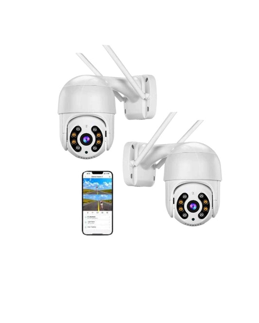 Promoción Domo: 2 Cámaras WiFi PTZ Exterior HD 1080P | Cobertura Total y Ahorro
